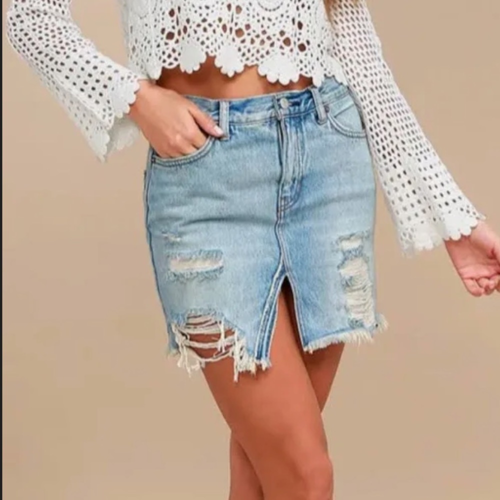 FREE PEOPLE - WE THE FREE | denim skirt